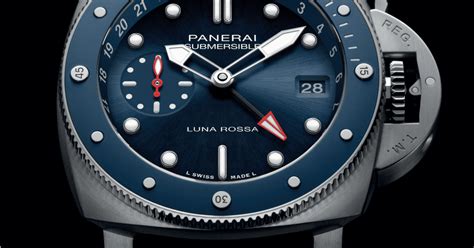 Panerai Submersible GMT Luna Rossa Titanio .